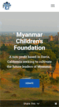 Mobile Screenshot of myanmarchildrensfoundation.org