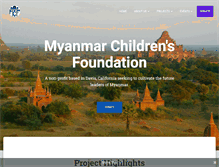 Tablet Screenshot of myanmarchildrensfoundation.org